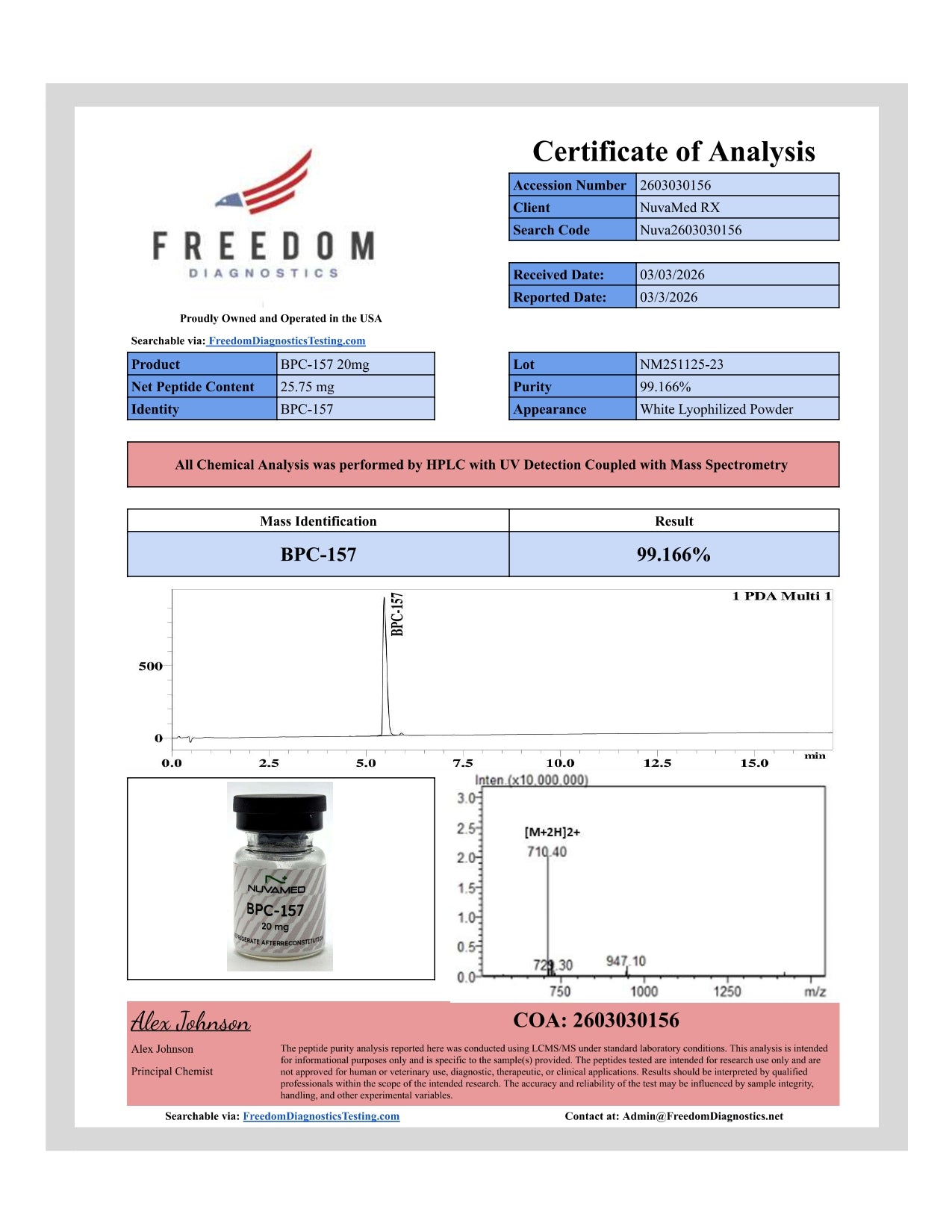 BPC-157 (10mg or 20mg)