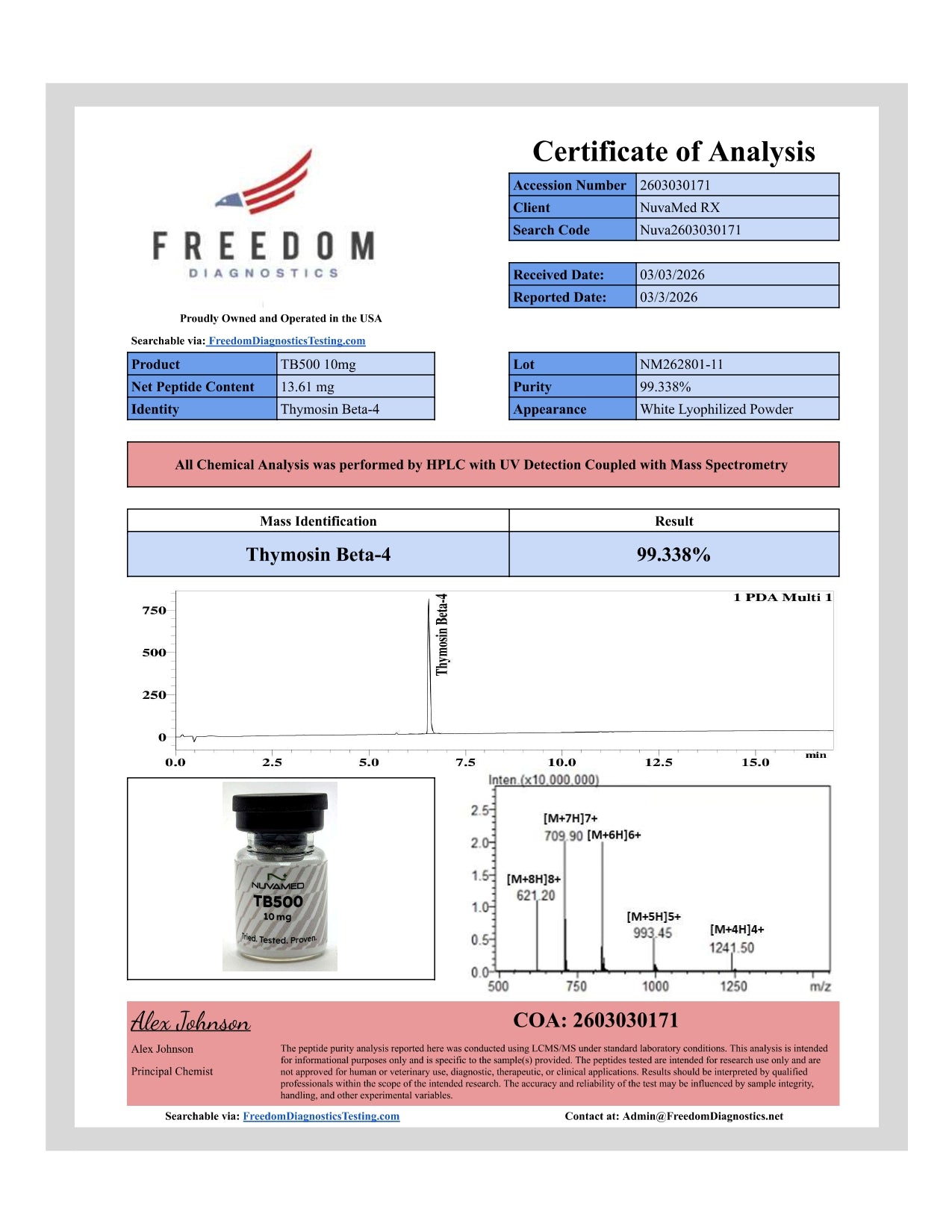 Thymosin Beta 4 (TB500) (10mg)
